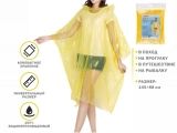 Rain poncho, yellow, PERFECTO LINEA