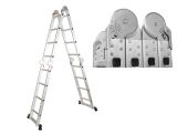 Aluminum multipurpose ladder 4x4 steps, 13 kg Startul