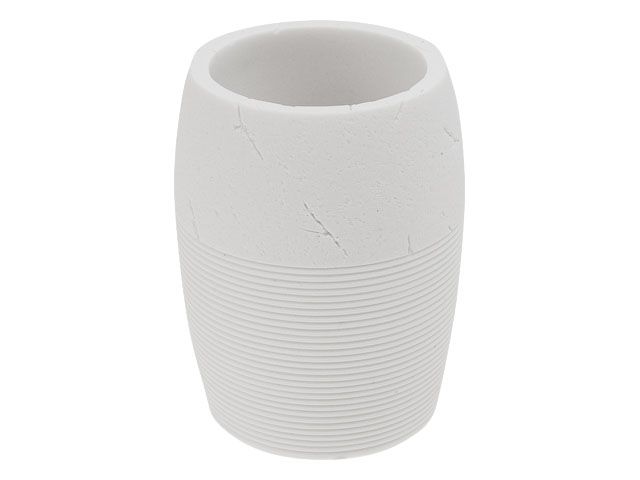 Toothbrush cup WHITESTONE, white, PERFECTO LINEA