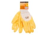 Working gloves, cotton liner, nitril coated, size 10 STARTUL