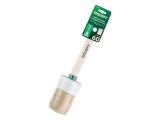 Round brush 18# -60mm, natural white bristle, wooden handle VOLAT