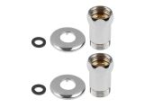 Straight fitting 1&quot; f.-m. CHROME (2 pcs), AV Engineering