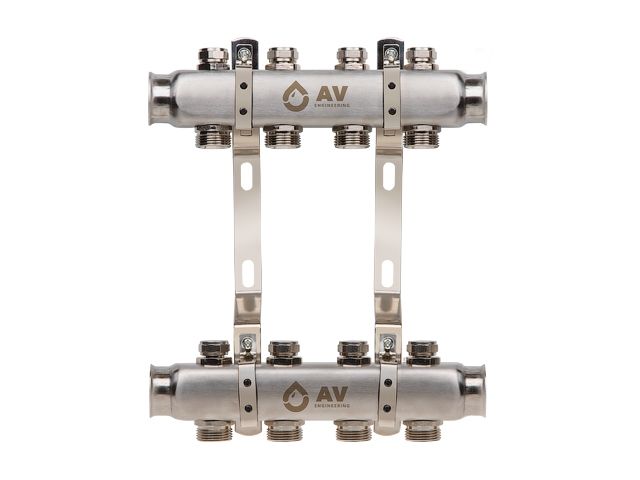 Image 1 Manifold (SUS 304) AVE162, 4 ways, AV Engineering