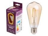 LED Filament bulb ST64 amber E27 6W 220-240V 3000K ЮПИТЕР