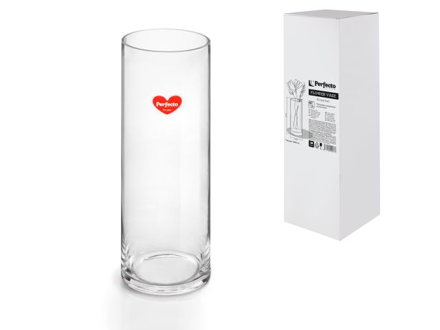 Image 2 Flower vase, glass, 35х12 cm., series Crystal, PERFECTO LINEA