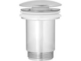 Washbasin outlet click/clack, large cover with overflow, chrome, 1 1/4”, AV Engineering