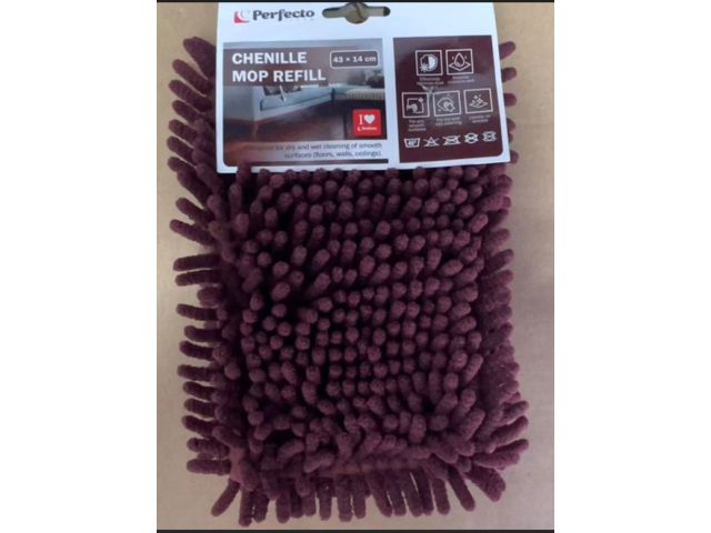 Chenille mop refill, wenge, PERFECTO LINEA