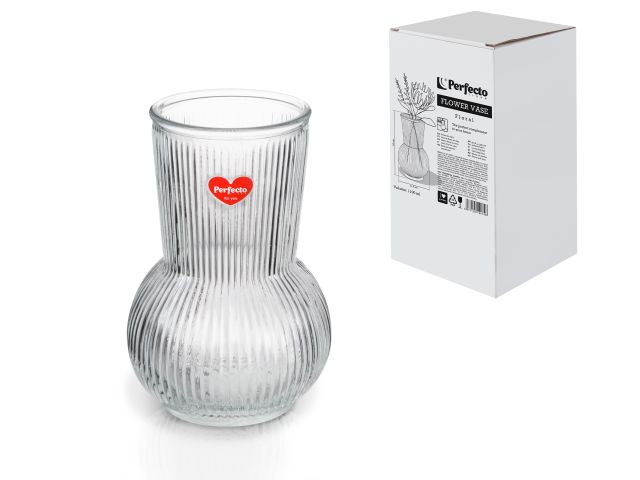 Image 2 Flower vase, glass, 19x11,5 cm., series Floral, PERFECTO LINEA