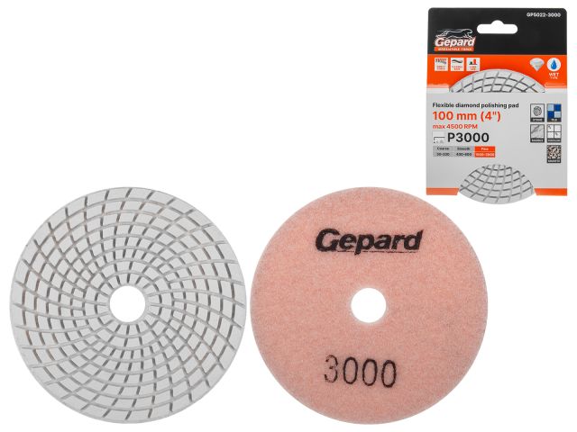 Image 1 Flexible diamond polishing pad 100mm P3000 wet GEPARD