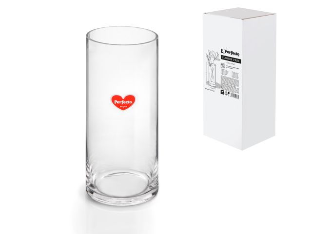 Image 2 Flower vase, glass, 25х10 cm., series Crystal, PERFECTO LINEA