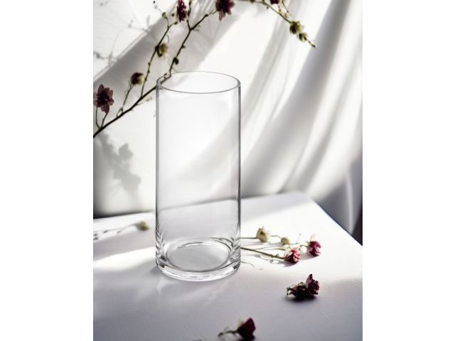 Image 4 Flower vase, glass, 25х10 cm., series Crystal, PERFECTO LINEA