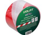 Warning tape 30micx75mmx200m  red/white NO GLUE VOLAT
