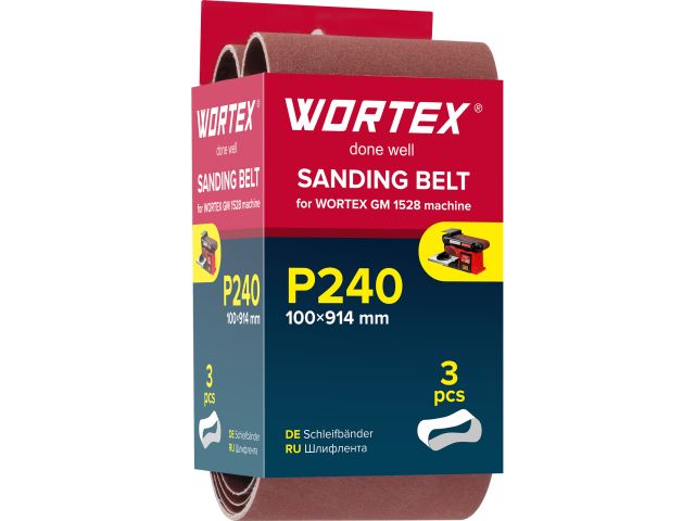 Sanding belt WORTEX 100x914 mm P240 endless for GM 1528