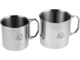 Stainless steel mugs with foldable handles, 250 and 350 ml, ARIZONE