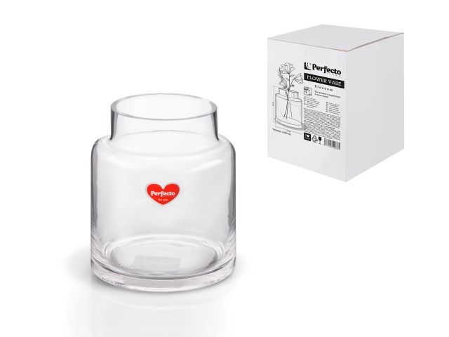 Image 2 Flower vase, glass, 18х15 cm., series Blossom, PERFECTO LINEA