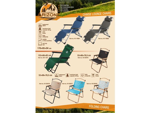 Image 7 Folding chair (garden), beige/wave, ARIZONE