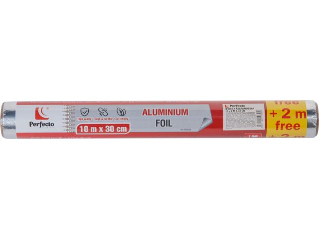 Aluminum foil 10+2м х 30 cm, PERFECTO LINEA