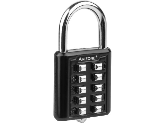 Image 2 Combination padlock, black, ARIZONE