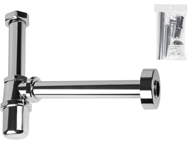 Washbasin siphon without outlet, 32 mm nut, with 1 1/4" straight pipe, AV Engineering