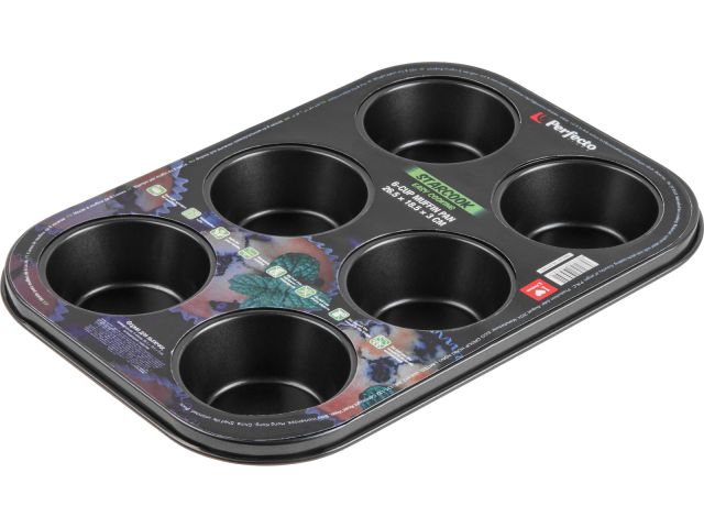 Image 2 Baking dish, rectangular, 6 muffins, 26.5x18.5x3 cm, non-stick cover, STARCOOK, PERFECTO LINEA