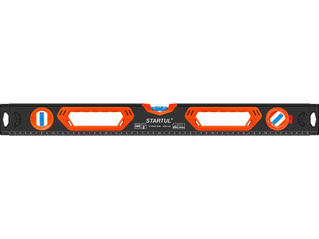 Image 1 Spirit level 600mm 3 vials: 90° 180° 45° STARTUL PROFI