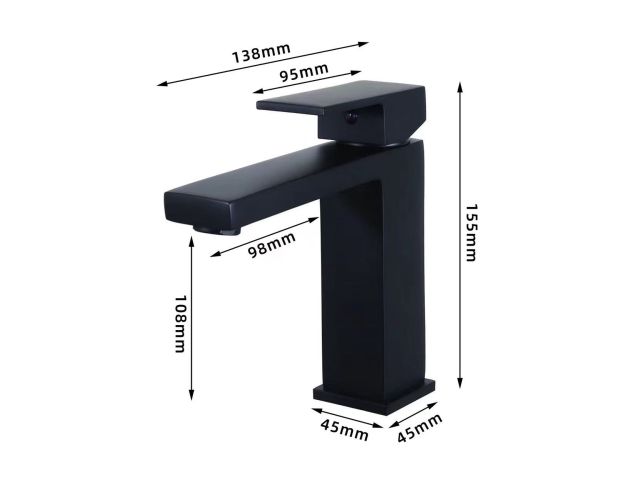 Image 2 Basin faucet zinc D25 black, series 840 ECONOCE