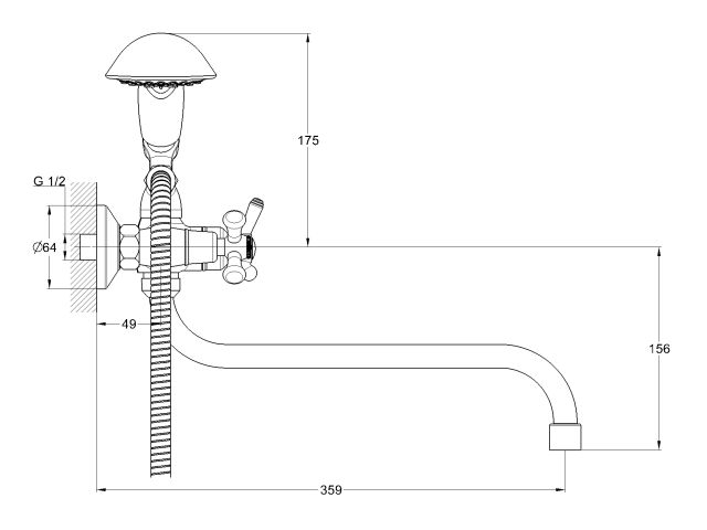 Image 4 Two handle bath faucet zinc (type I), series 430 ECONOCE