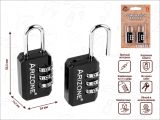 Combination padlock for luggage, 2 pcs, black, ARIZONE
