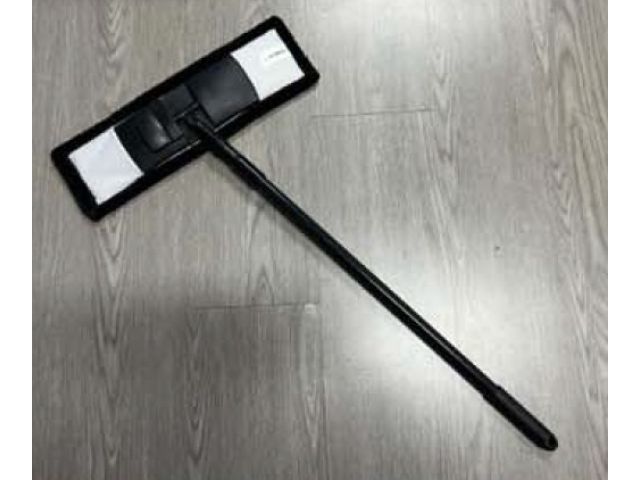 Microfiber flat mop, black, PERFECTO LINEA