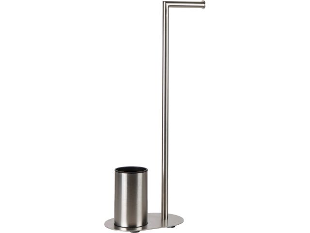 Toilet brush with paper holder, stainless steel, PERFECTO LINEA