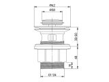 Watch image 4 Washbasin outlet click/clack, small cover with overflow, chrome, 1 1/4”, AV Engineering