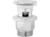 Washbasin outlet click/clack, small cover with overflow, chrome, 1 1/4”, AV Engineering