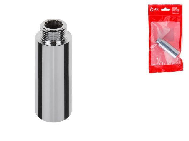 Long fitting 1/2" f.-m. x 60 mm reinforced CHROME, AV Engineering