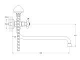 Watch image 3 Two handle bath faucet zinc (type I), series 410 ECONOCE