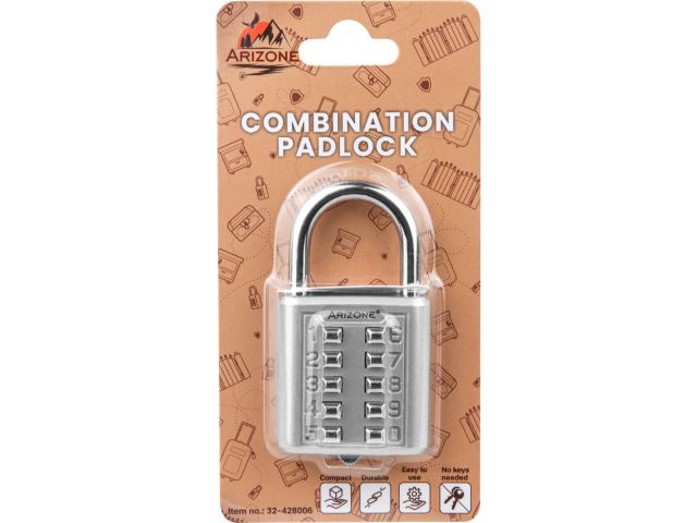 Image 4 Combination padlock, silver, ARIZONE