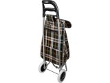 Watch image 2 Shopping trolley bag on wheels 30 kg, green, checkered, PERFECTO LINEA