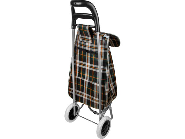 Image 2 Shopping trolley bag on wheels 30 kg, green, checkered, PERFECTO LINEA