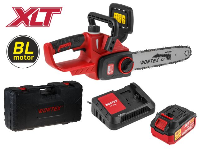 Cordless Chain Saw WORTEX CEC 3018-1 bar 30 cm (12")  XLT SET