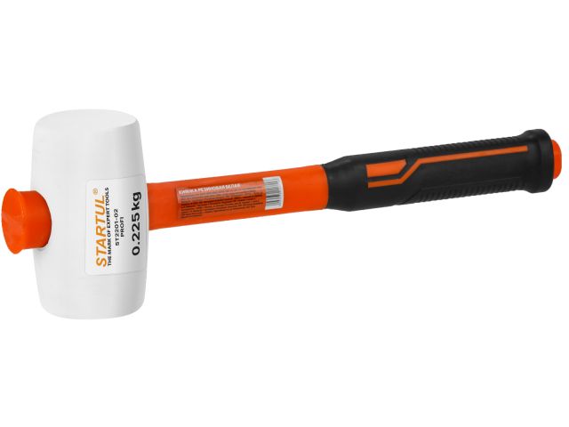 Rubber Mallet 0,225kg white fiberglass handle STARTUL PROFI