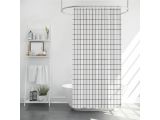 Shower curtain (12 rings included), 180x180 cm, Harmony, checkered, PERFECTO LINEA