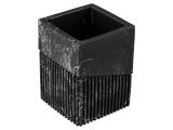 Toothbrush cup ELEMENT MARBLE, black, PERFECTO LINEA