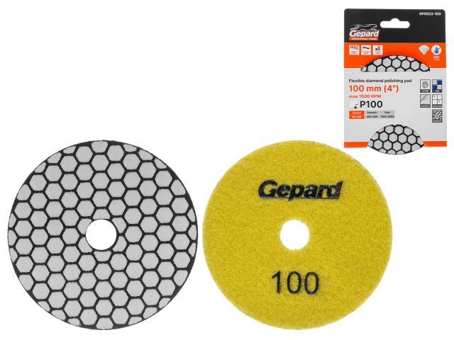 Image 1 Flexible diamond polishing pad 100mm P100 dry GEPARD