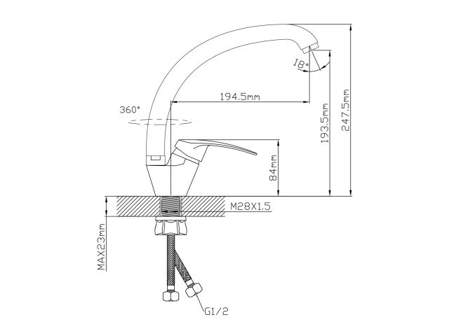 Image 2 Kitchen faucet brass D35, series SHU AV Engineering