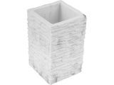 Toothbrush cup STONEWAVE, white, PERFECTO LINEA