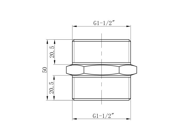 Image 2 Male adaptor 1 1/2" m.-m., AV Engineering