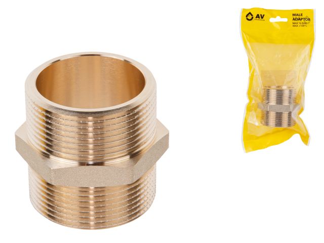 Male adaptor 1 1/2" m.-m., AV Engineering