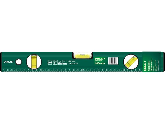 Image 1 Spirit level 400mm 3 vials: 90° 180° 45°  VOLAT
