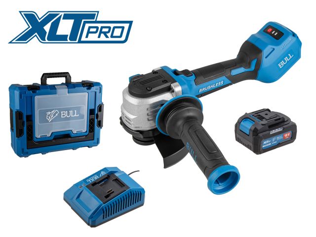 Cordless angle grinder BULL CSG 1812-1 SR SET Xcase