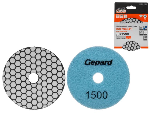 Image 1 Flexible diamond polishing pad 100mm P1500 dry GEPARD