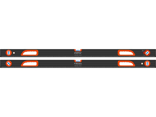 Image 1 Spirit level 1200mm 3 vials: 90° 180° 45° with magnets STARTUL PROFI